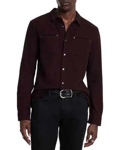 John Varvatos Dario Shirt In Burgundy
