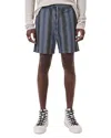 John Varvatos David Drawstring Shorts In Demin Heather