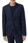 John Varvatos Della Navy Viscose & Linen Jacquard Sport Coat
