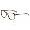 John Varvatos Demo Square Ladies Eyeglasses V418 0tor 52