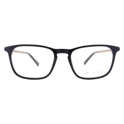 John Varvatos Demo Square Men's Eyeglasses V370 0bla 52 In Blue