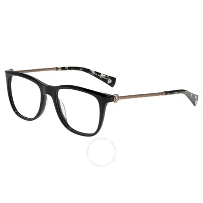 John Varvatos Demo Square Men's Eyeglasses V418 0bla 52 In Black
