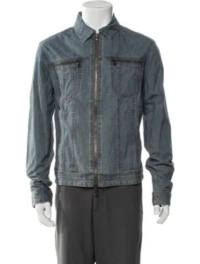Pre-owned John Varvatos Denim Jacket W/ Tags In Blue