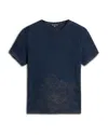 John Varvatos Devine Crew Tee In Navy