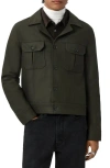 John Varvatos Dey Wool Blend Twill Jacket In Green