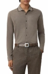 John Varvatos Drewce Button Front Shirt In Brown