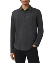 John Varvatos Drewce Button Front Shirt In Gray