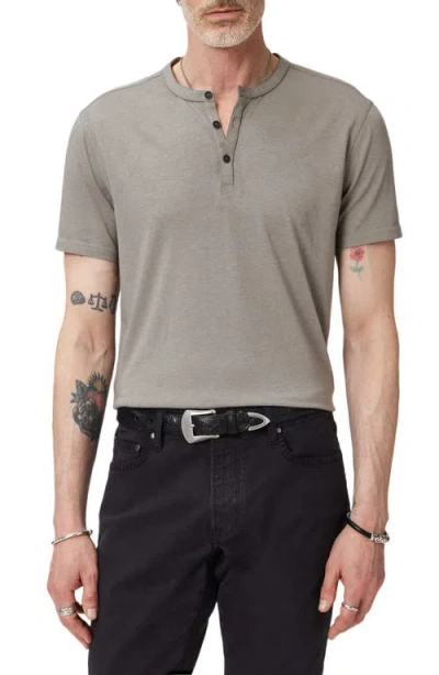 John Varvatos Duke Short Sleeve Henley In Gray