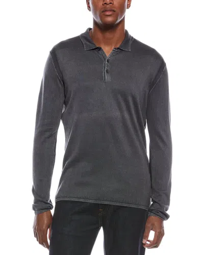John Varvatos Dune Polo Sweater In Gray