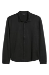 John Varvatos Dunford Jacquard Button-up Shirt In Black