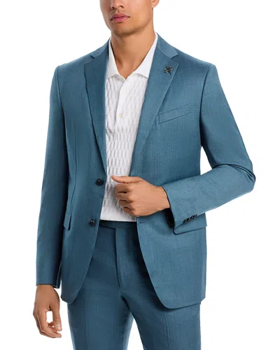 John Varvatos Dusty Green Solid Suit Jacket In Blue