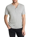 John Varvatos Dyer Slim Fit Henley In Elephant