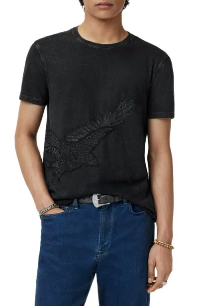 John Varvatos Eagle Embroidered Organic Cotton T-shirt