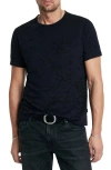 John Varvatos Eden Burnout Organic Cotton Blend T-shirt In Ink Blue