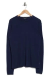 John Varvatos Eli Slub Cotton Sweater In Blue