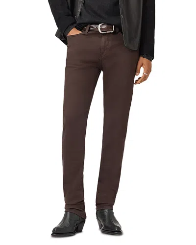 John Varvatos Elri Knit Slim Fit Jeans In Brown