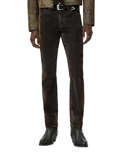 John Varvatos Elri Knit Slim Fit Jeans In Terra Brown