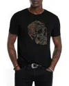 John Varvatos Embroidered Short Sleeve Graphic Tee In Black