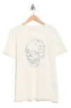 John Varvatos Embroidered Skull Organic Cotton T-shirt In White