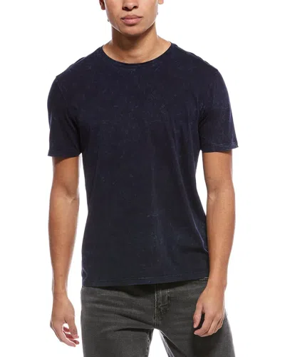 John Varvatos Enzo Marble Crewneck T-shirt In Blue
