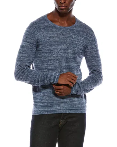 John Varvatos Erik Linen Blend Crewneck Shirt In Blue