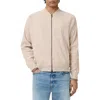 John Varvatos Evie Tonal Embroidered Bomber Jacket In Neutral