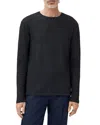 John Varvatos Fern Feeder Rib Long Sleeve Tee In Black