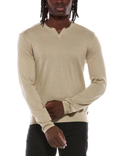 John Varvatos Fiorello Henley Shirt In Neutral