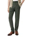 John Varvatos Flint Linen Blend Flared Leg Pants In Moss