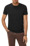 John Varvatos Floral Embroidered Organic Cotton T-shirt In Black