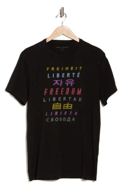 John Varvatos Freedom Cotton Graphic T-shirt In Black