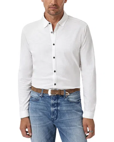 John Varvatos Gareth Mercerized Cotton Shirt In White