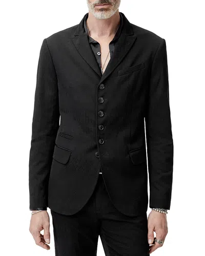 John Varvatos Gerry Textured Slim Fit Jacket In Black