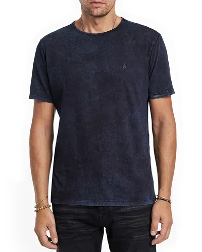 John Varvatos Gould Short Sleeve Printed Tee In Oiled Blue
