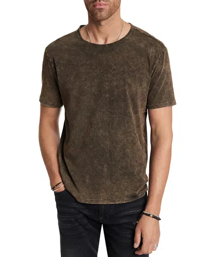 John Varvatos Gould Short Sleeve Printed Tee In Sienna Brown