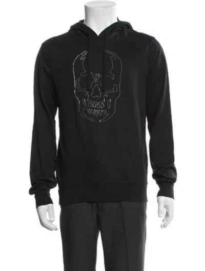 Pre-owned John Varvatos Graphic Print Crew Neck Hoodie In Blue