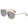 John Varvatos Grey Navigator Men's Sunglasses Sjv550 0hav 56 In Brown