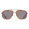 John Varvatos Grey Navigator Men's Sunglasses Sjv550 0hav 56 In Brown
