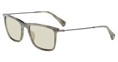 John Varvatos Grey Square Men's Sunglasses Sjv551 0gre 53 In Green