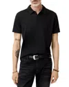 John Varvatos Hague Jacquard Polo In Black
