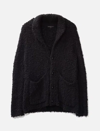 John Varvatos Hairy Shawl Cardigan In Black