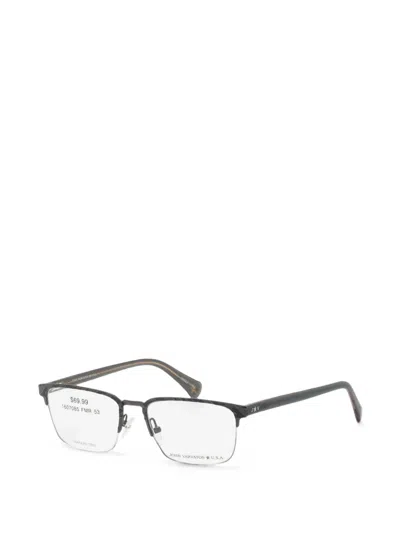 John Varvatos Half-rim Rectangle-frame Glasses In Gray