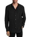 John Varvatos Hanover Slim Fit Bib Front Shirt In Black