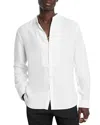 John Varvatos Hanover Slim Fit Bib Front Shirt In White