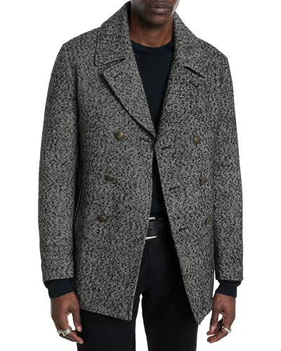 JOHN VARVATOS JOHN VARVATOS HARDEN WOOL-BLEND PEACOAT