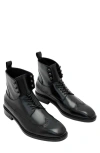 John Varvatos Harrison Longwing Leather Boot In Black