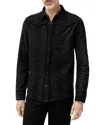 John Varvatos Haven Regular Fit Western Style Animal Print Shirt In Carbon Gray