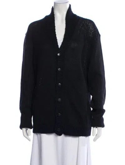 Pre-owned John Varvatos Hemp V-neck Sweater W/ Tags In Black