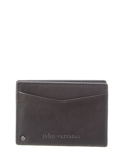John Varvatos Heritage Dual Swing Leather Card Case In Brown