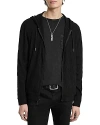 JOHN VARVATOS ISHAN CRINKLE ZIP FRONT HOODIE